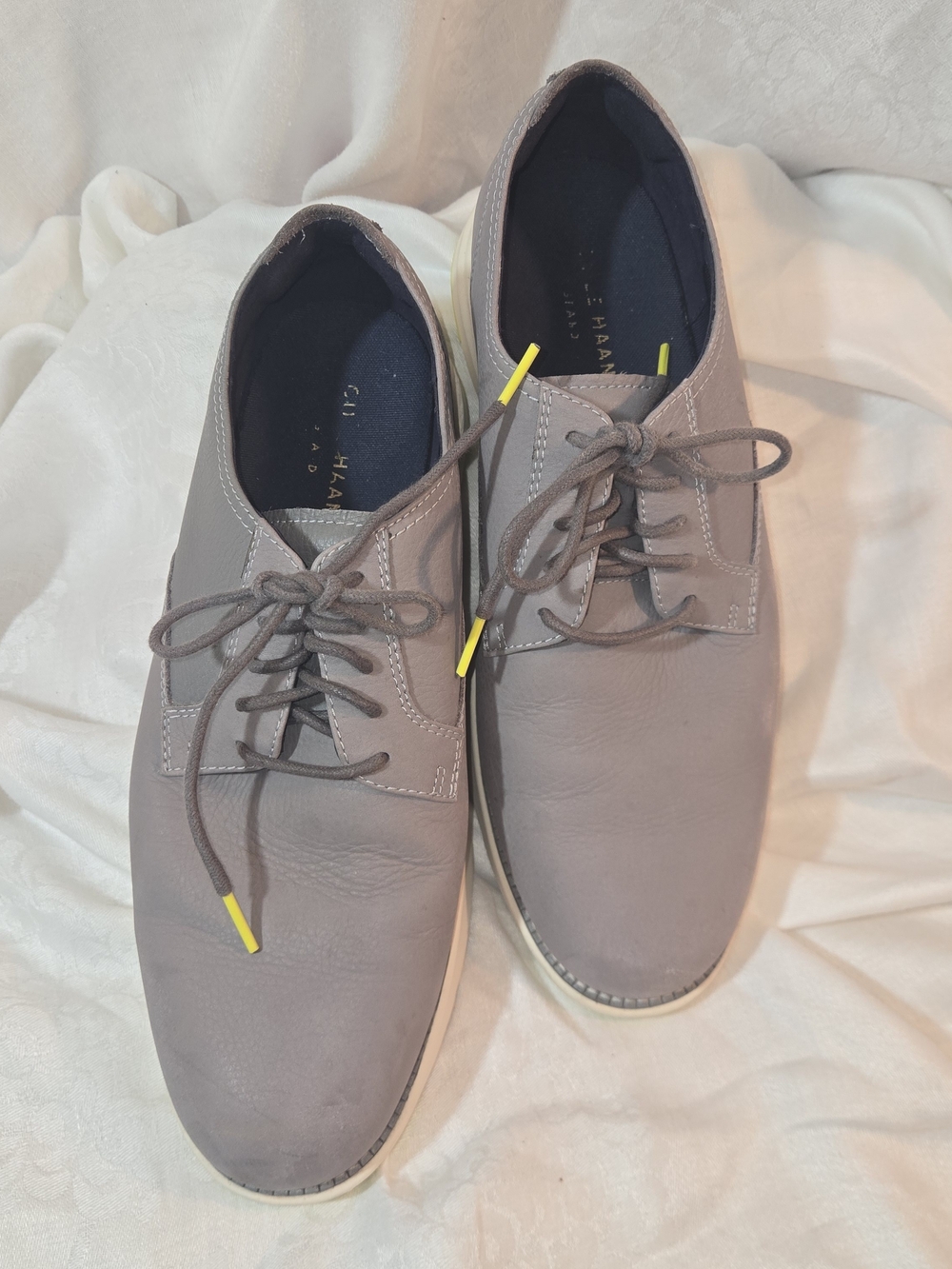 Cole Haan Men’s Gray Leather Lace-Up Shoes 11D